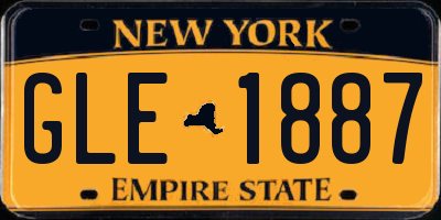 NY license plate GLE1887