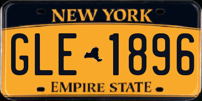NY license plate GLE1896