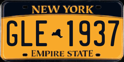NY license plate GLE1937