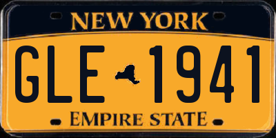 NY license plate GLE1941