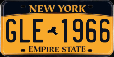 NY license plate GLE1966
