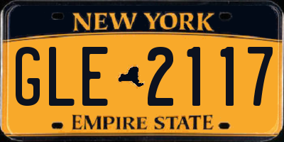 NY license plate GLE2117
