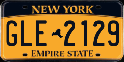 NY license plate GLE2129