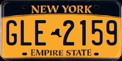 NY license plate GLE2159