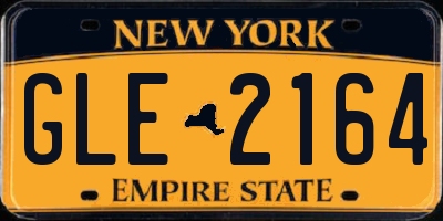 NY license plate GLE2164