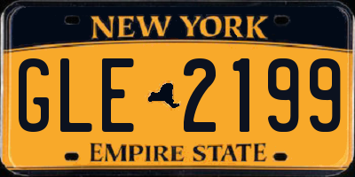 NY license plate GLE2199