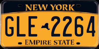 NY license plate GLE2264
