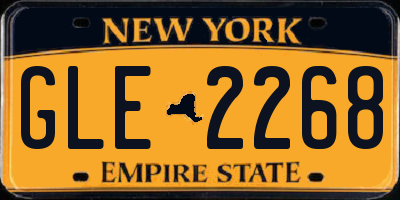 NY license plate GLE2268