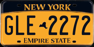 NY license plate GLE2272