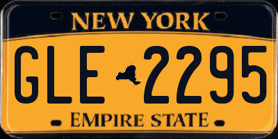 NY license plate GLE2295