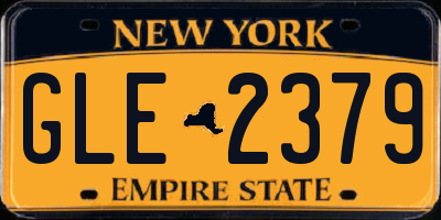 NY license plate GLE2379