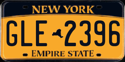 NY license plate GLE2396