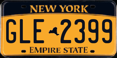 NY license plate GLE2399