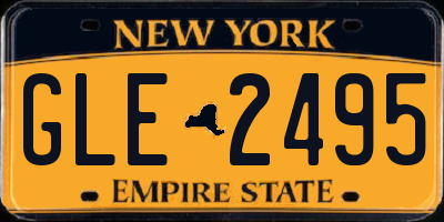 NY license plate GLE2495