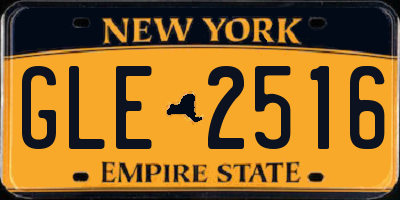 NY license plate GLE2516