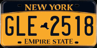 NY license plate GLE2518