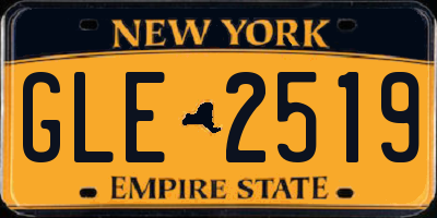 NY license plate GLE2519