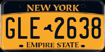 NY license plate GLE2638