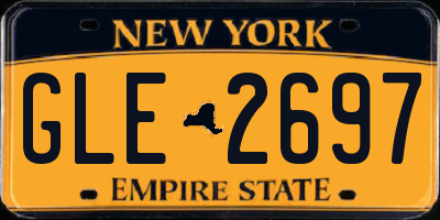 NY license plate GLE2697