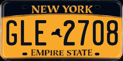 NY license plate GLE2708