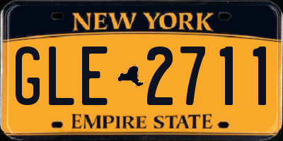 NY license plate GLE2711