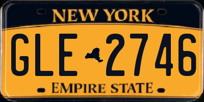 NY license plate GLE2746
