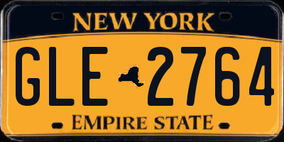 NY license plate GLE2764