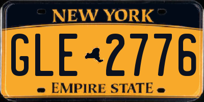 NY license plate GLE2776