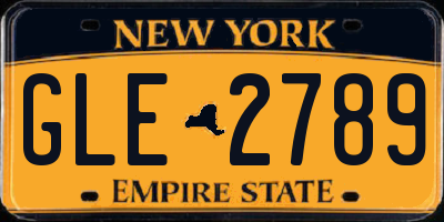NY license plate GLE2789