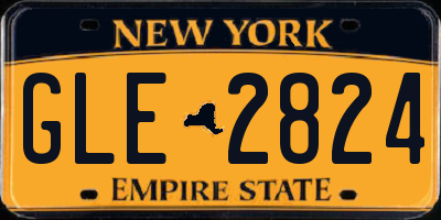 NY license plate GLE2824