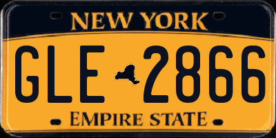NY license plate GLE2866
