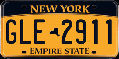 NY license plate GLE2911