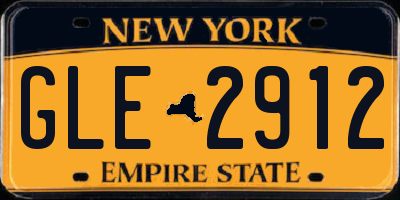 NY license plate GLE2912