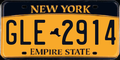NY license plate GLE2914