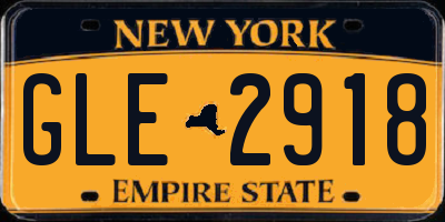 NY license plate GLE2918