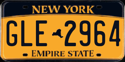 NY license plate GLE2964