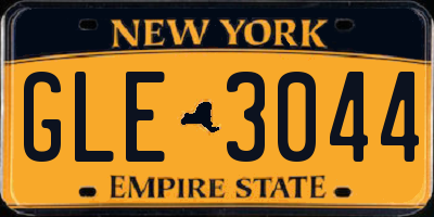 NY license plate GLE3044