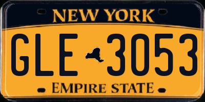 NY license plate GLE3053