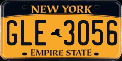 NY license plate GLE3056