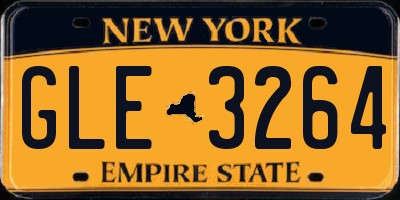 NY license plate GLE3264