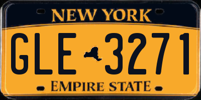 NY license plate GLE3271