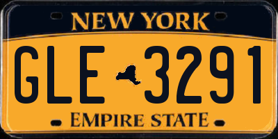 NY license plate GLE3291