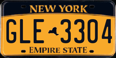 NY license plate GLE3304