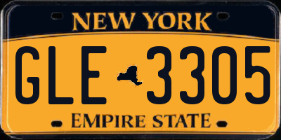 NY license plate GLE3305