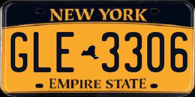 NY license plate GLE3306