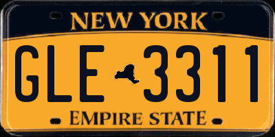 NY license plate GLE3311