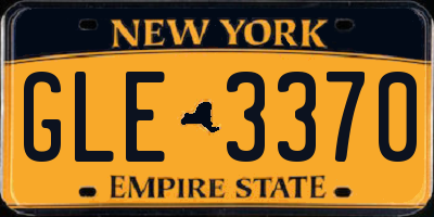 NY license plate GLE3370