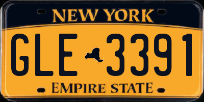 NY license plate GLE3391