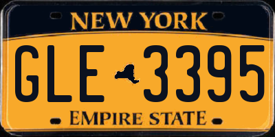 NY license plate GLE3395