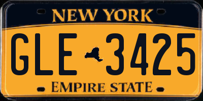 NY license plate GLE3425